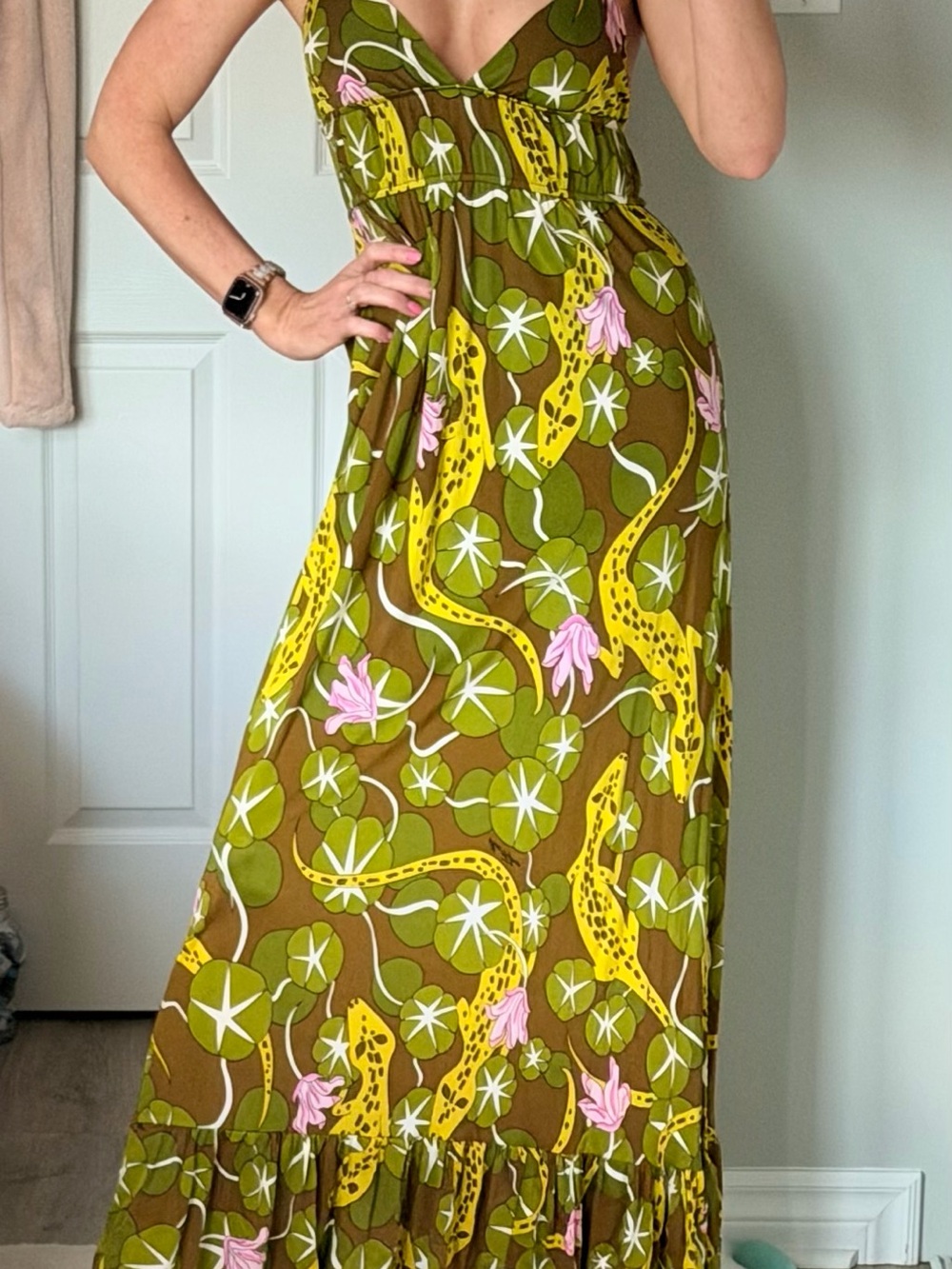 Mara Hoffman Maxi Dress 100% silk.